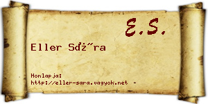 Eller Sára névjegykártya